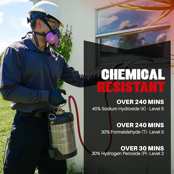 Herkules Grip Heavy Duty 8Mil Black Nitrile Gloves3D Raised Diamond Texture-Latex &amp Powder-Free Industrial Mechanic