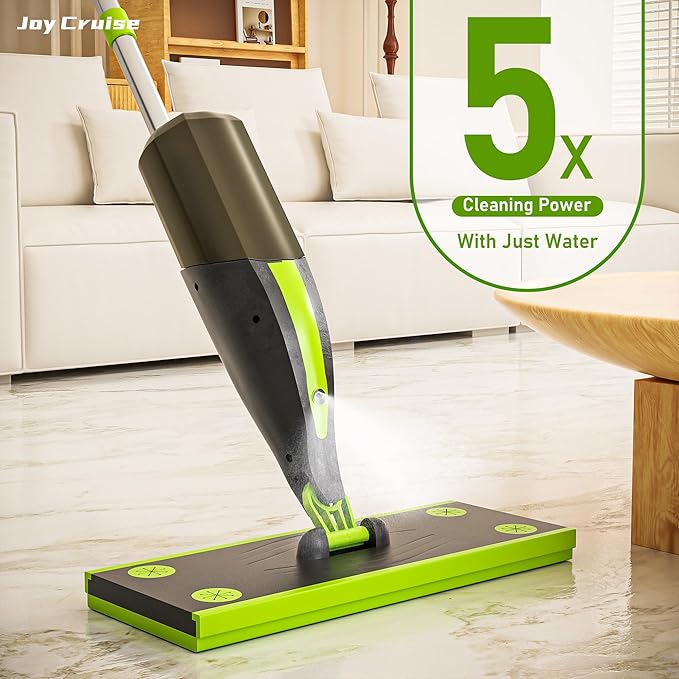 Spray Mop for Cleaning Spray Wet Dry Mops with 60 Dry Pads &amp 420ML Refillable Bottle Flat Mop for Hardwood Tile Laminate Vinyl and Marble Floors