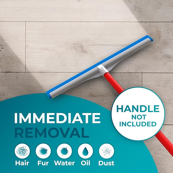 HELOMOR Floor Squeegee Wiper Heads 3-Pack Refill Mop Foam Dual Moss 16 L For Cleaning Indoor Kitchen Households &amp Offices Scooping &amp Drying Water On Wood Parquet Concrete Tile Bathroom Showe