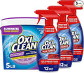 Bundle of OxiClean Odor Blasters Odor &amp Stain Remover Powder Laundry Odor Eliminator 5 Lbs + Oxi Clean Max Force Laundry Stain Remover Spray 12 Fl. Oz 3-Pack