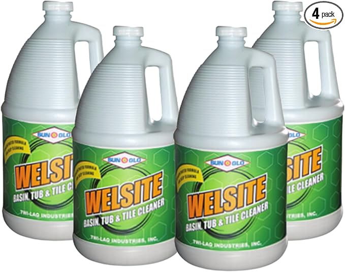 Sun-Glo Welsite Basin Tub &amp Tile Cleaner Premium Restroom Shine (4x1 Gallon Case)