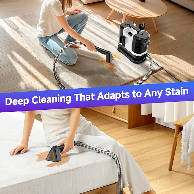 KIKETECH Fabric Cleaning Vacuum Cleaner Powerful Stick Vacuum with 45Mins Runtime 8 in 5 Vacuum Cleaners Rechargeable Vacuum Pet for Hair Carpet Hardfloordark blue
