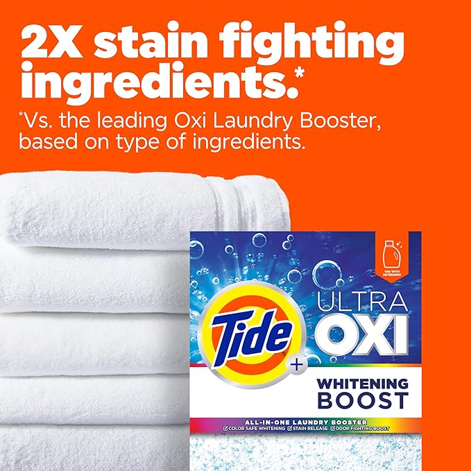 Tide Ultra Oxi Whitening Boost 57 oz All in One Laundry Booster Color Safe Whitening Stain and Odor Fighter