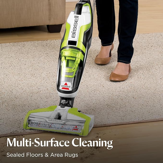 Bissell Crosswave Turbo Vacuum Mop All in One Wet and Dry Vac Combo Hard Floor &amp Area Rug Cleaner 3888A