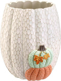 Avanti Linens - Wastebasket Decorative Trash Can Fall Inspired Bathroom Decor (Grateful Patch Collection)