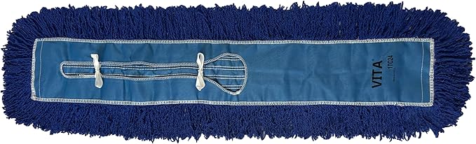 Ultimate Dust Mop Kit: Industrial-Grade Performance Heavy-Duty Frame Telescopic Handle - Blue 36 Inch