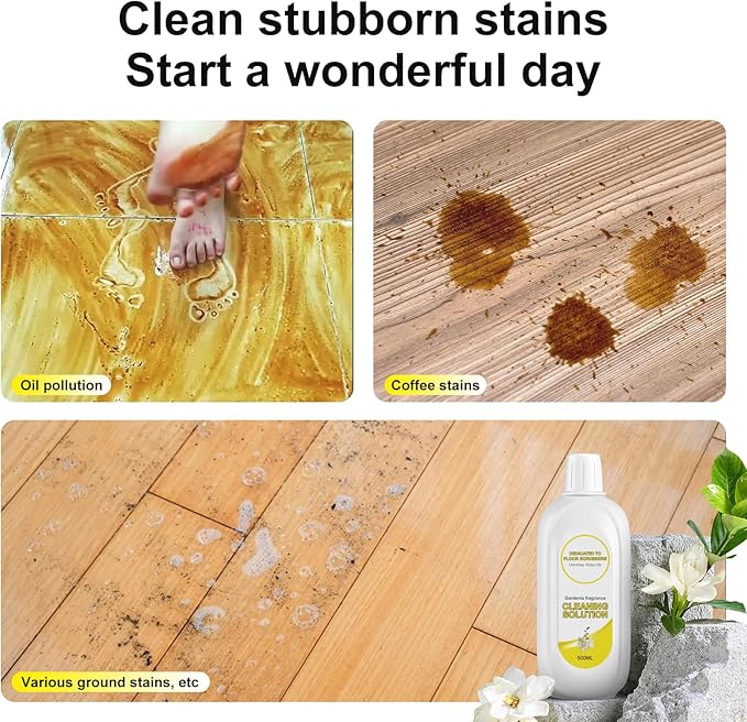 Floor Cleaning Solution Compatible With Tineco Deep Cleans for Multiple Hard Floors Suitable With All Robot Vacuums with Mopping and Cordless Wet/Dry Vacuum Mop (Gardenia 2 Bottle)