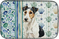 Caroline's Treasures Smooth Fox Terrier Coastal Sea Glass Dish Drying Mat Absorbent Dish Drying Mat Pad for Kitchen Counter Dish Drainer Mat for Countertop 14 x 21 Multicolor