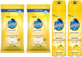 Pledge Multi-Surface Cleaner Spray and Wipes Bundle Works on Leather Granite Wood Lemon Scent (2 Count of 9.7 oz Cans and 2 Pack of 24 Wipes)