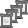 Moso Natural Air Purifying Bag 200g (4 Pack) | Premium Bamboo Charcoal Odor Absorber for Home &amp Car | Closet Odor Eliminator Small Room Deodorizer &amp Car Air Freshener | Long Lasting Charcoal