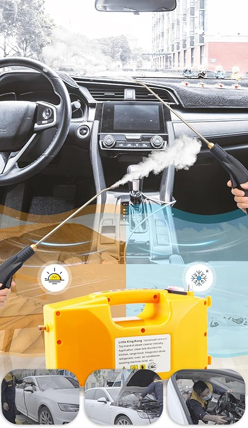 2600w High Pressure Steam Cleaner Portable Steam Cleaning MachineHandheld Steam Cleanerfor Most Floors Counters Car Seats