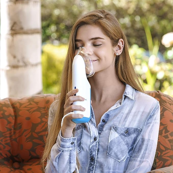 Mypurmist® Essential Kit Plus Facial Steam - Steam Inhaler &amp Facial Steamer Combo Personal Handheld Steam - Sinus Congestion Cold Cough Relief Vocal Care Skincare (Plug-in)
