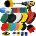 Shieldpro 45 Piece Drill Brush Attachment Set All Purpose Power Clean Scrubber Brush Scrub Pads &amp Sponge with Extend Long Attachment for Bathroom KitchenGroutTubTileCorners Auto