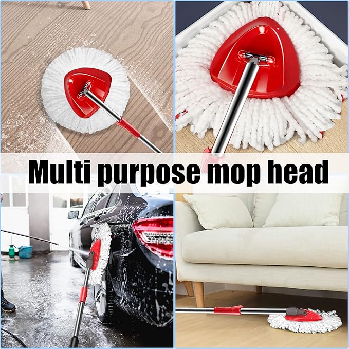 Spin Mop Replacement Head 16 Pack 100% Microfiber Mop Refills Spin Mop Replacements Head for Easy House Cleaning Floor Mopping
