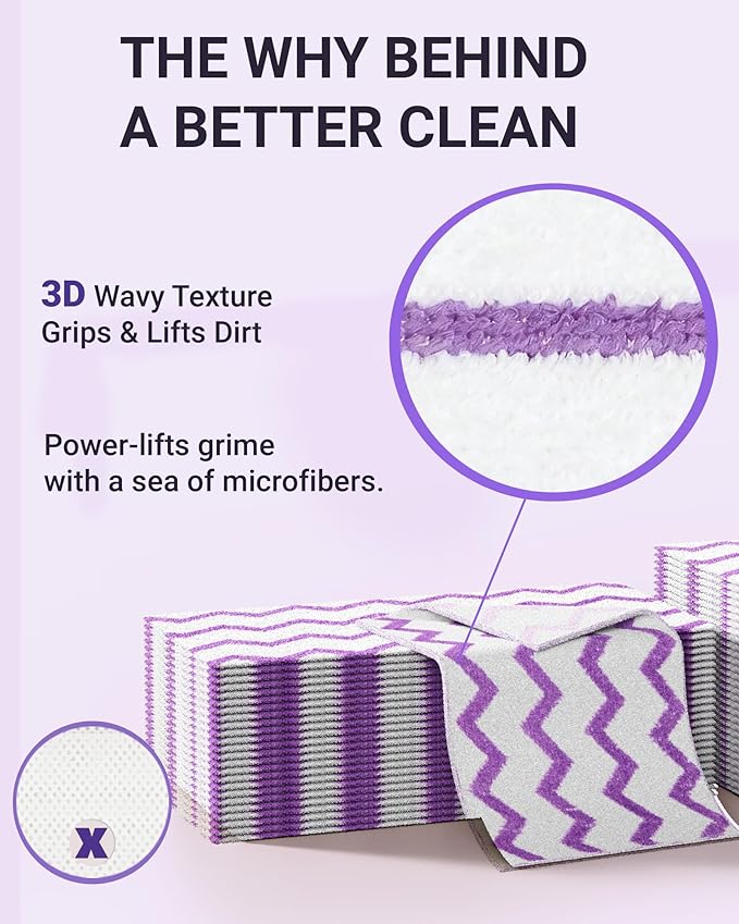 Wet Jet Refills 50 Count Microfiber Wet Jet Pads for Swiffer Mop Disposable Multi Surface Swifter Pads Refill Floor Cleaner for Mopping Heavy-Duty Absorbent and Stickiness