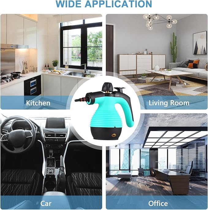 Portable Handheld Steam Cleaner 1050W Multifunctional High Temperature Pressurized Steam Cleaning Machine with 9PCS Accessory for Kitchen Sofa Bathroom Car Window