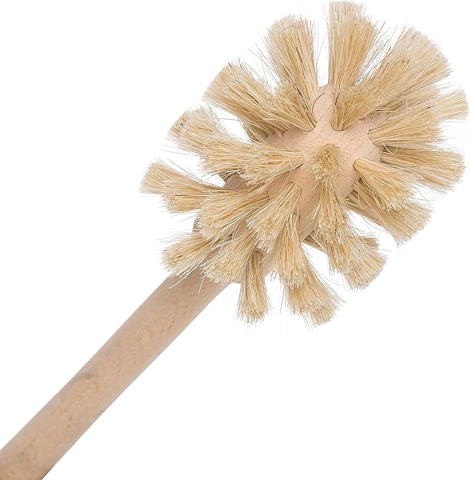 REDECKER Extra Long Bottle Brush Cleaner: Durable Horsehair and Beechwood Handle Ideal for Vases Pitchers Mugs and Baby Bottles 16-1/2 Inch Dense Natural Bristles Made in Germany