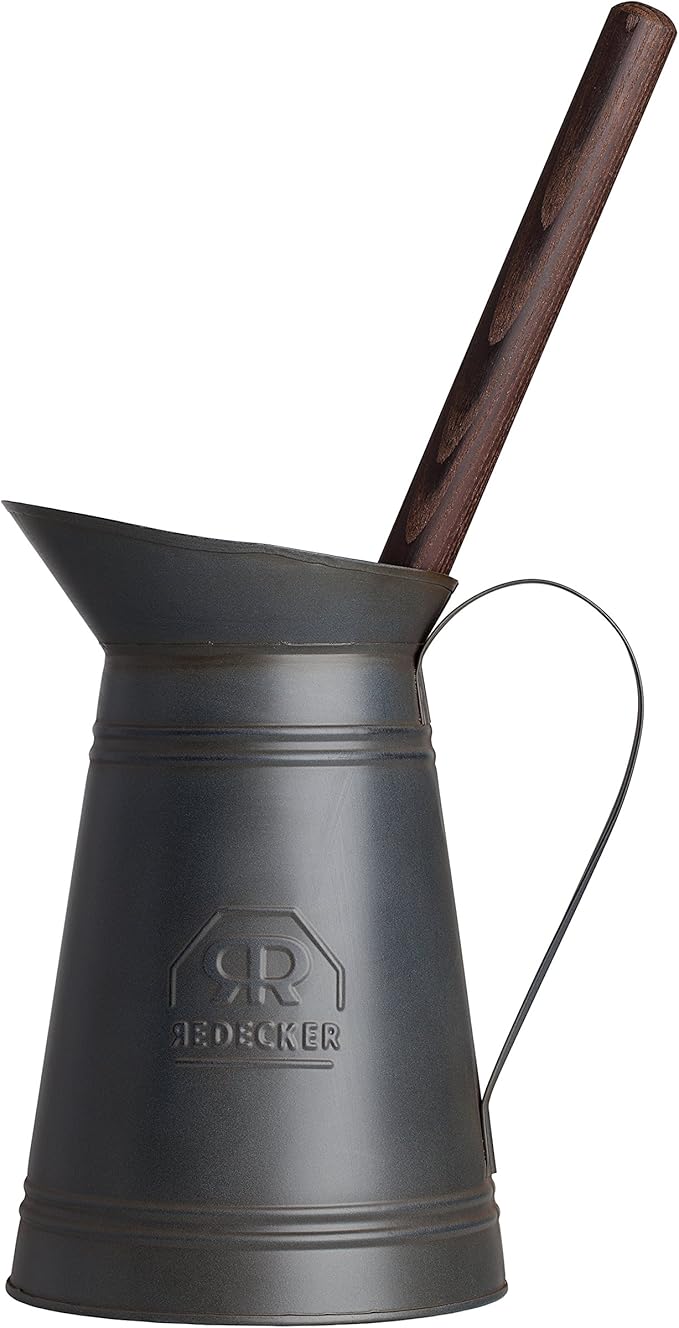 REDECKER Nylon Toilet Brush with Dark Coated Metal Holder Oiled Thermowood Handle Replaceable Head Vintage Design Made in Germany