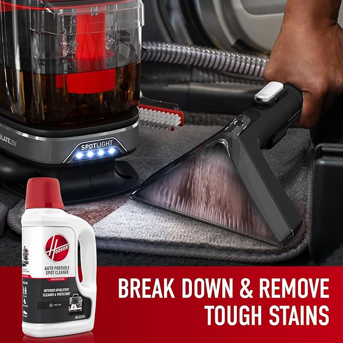 Hoover ONEPWR CleanSlate Cordless Portable Carpet &amp Upholstery Spot Cleaner Machine Stain Remover Auto and Car Detailer BH14000V + 64 oz Auto Portable Solution Fresh Scent AH31718
