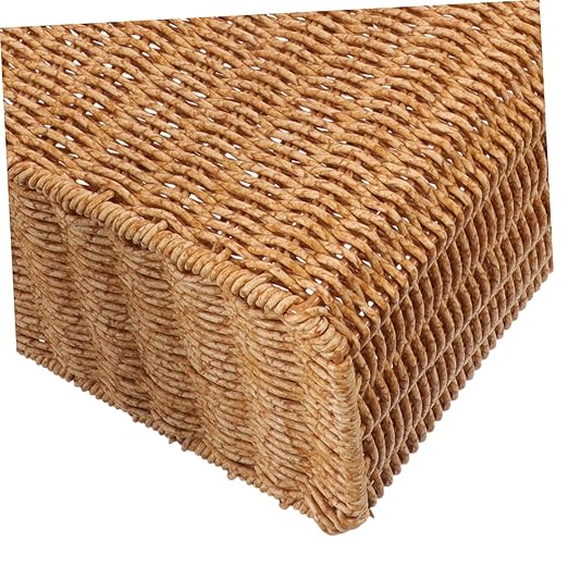 Woven Wastebasket Trash Can Multipurpose Storage Basket for Bathroom Kitchen Office Lightweight Rustic Design