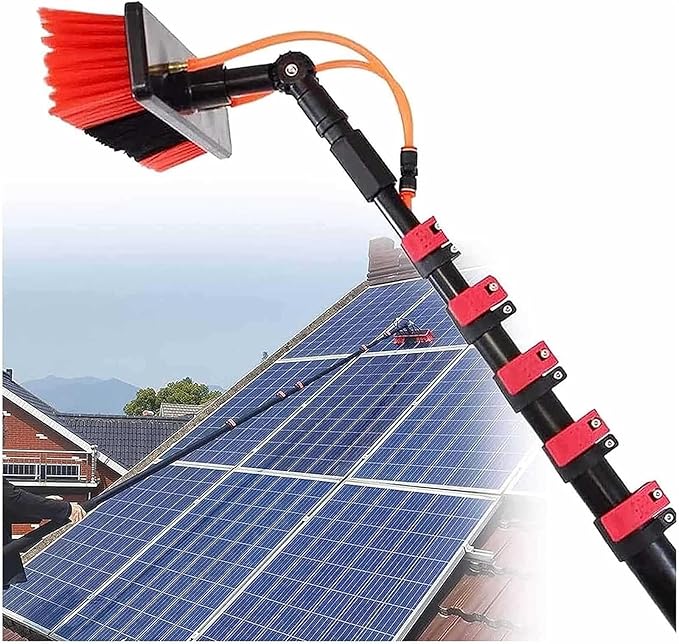 Window Telespole Cleaning Brush Water Fed Cleaning Tool for Cleaner Conservatory Roof Photovoltaic Panel Cleaning Window Clean (Color : 7m/22.9ft Size : 30Cm)