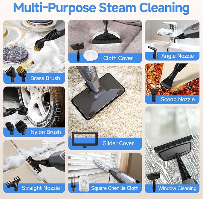 SENMO Steam Mop with Extra Cleaning Brushes*3