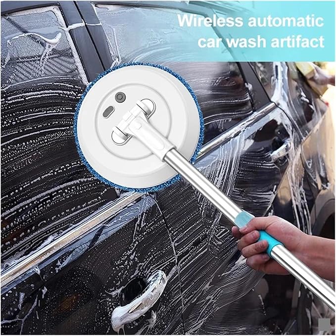 Fit for Automatic 2 in 1 Wireless Electric Mop for Home Cleaning - Wet &amp Dry Spin Mop for Ceilings Doors and Windows(Wireless White)