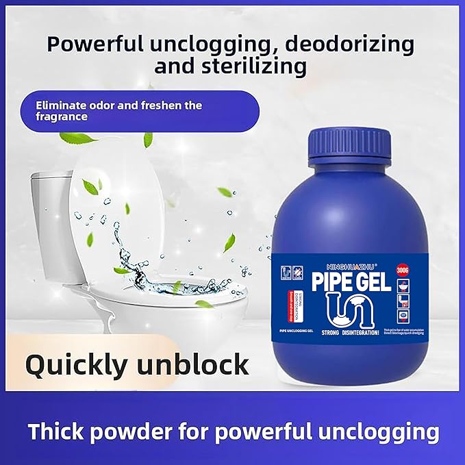 Professional Grade Drain Cleaner Heavy Duty Pipe Unblocker for Kitchen Sink Shower Bathtub Chemical Drain Opener (2)