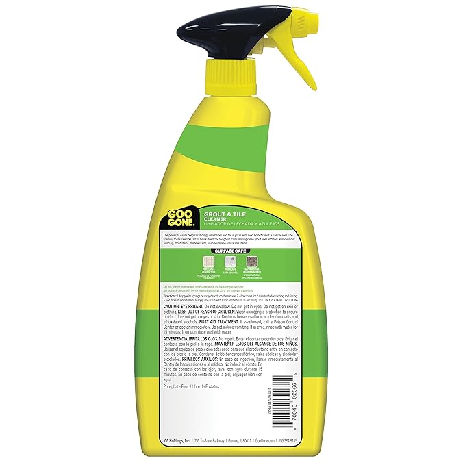 Goo Gone Cleaner Foaming Formula Fast-Acting Citrus Power Works on Unsealed Grout &amp Tile â€“ 6 Pack