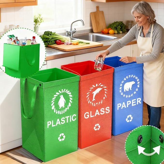 Large Open Trash Bag LeakProof Design Efficient Waste Disposal Bag Organization Bags for Garbage Collection Home Use Kitchen Bags