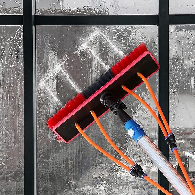 10M Telescopic Window Cleaner Pole Water Fed Window Cleaning Equipment Glass Cleaning Tools for High Indoor/Outdoor Windows – Extendable Reach for Effortless Cleaning7m