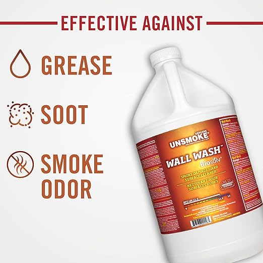 Wall Wash with Biosolv Multipurpose Degreaser for Walls and Smoke Damage Hard Surface Cleaner 1-Gal Bottle