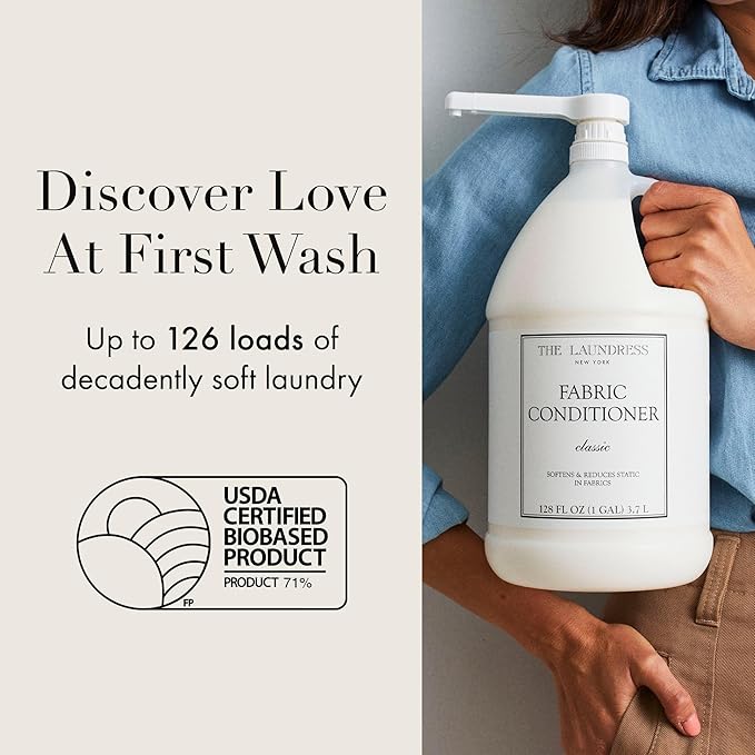 The Laundress Signature Fabric Conditioner Classic Concentrated Fabric Softener Liquid Soften Fabrics Reduces Static128 Fl Oz