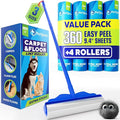 PetLovers Large Lint Roller with 3 Refills – 360 Total Sheets for Tackling Pet Hair Extra Large Floor and Carpet Roller for Homes with Pets Perfect for Floors Furniture and Loving Pet Owners