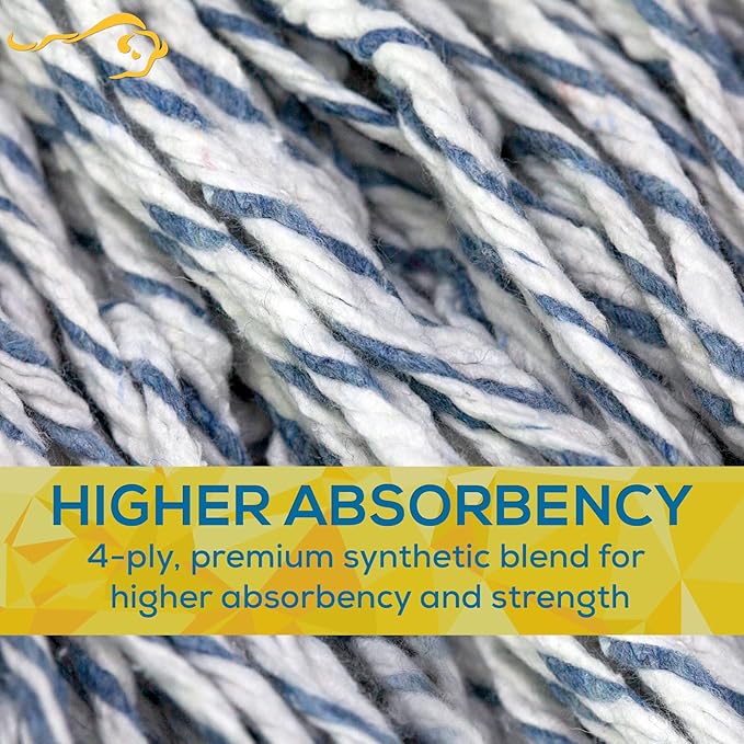 KLEEN Handler Cut End Finish Mop | 1.25 Universal Headband Maximum Absorption Finishing Mop Pack of 3