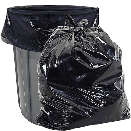 Aluf Plastics 45 Gal Black Heavy Duty Garbage Bags 1.5 Mil - 40x 46 - Pack of 400 - For Contractor Outdoor Construction &amp Storage