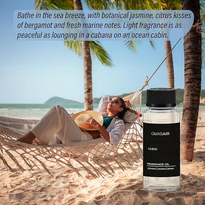Hotel Diffuser Oil Cabin Inspired by Ritz Carlton 4.1 Fl Oz 120ml - Hotel Fragrance Diffuser Oil &amp Home Luxury Scents - JasmineBergamot &amp Fresh Marine Essential Oils Blend for Aromatherapy Di