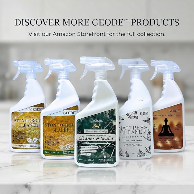 Geode Mattress Cleaner &amp Deodorizer – Natural Enzyme Formula for Stain &amp Odor Removal Sweet Lavender Aroma Eco-Friendly &amp Non-Toxic Safe for All Fabrics – Gallon (128fl oz)