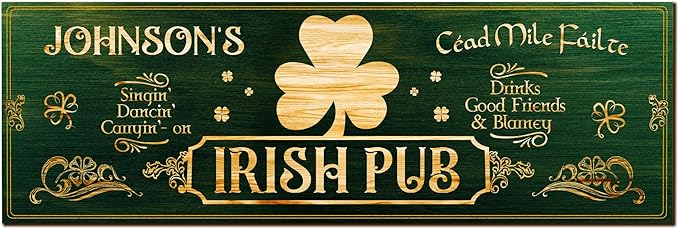 THUYPT Personalized Irish Drying Mat for St Patrick's Day Decor Irish Bar Pub Accessories Spill Mat Countertop Bar Shamrock Dish Drying Mat for Bar Counter Absorbent Coffee Maker (13)