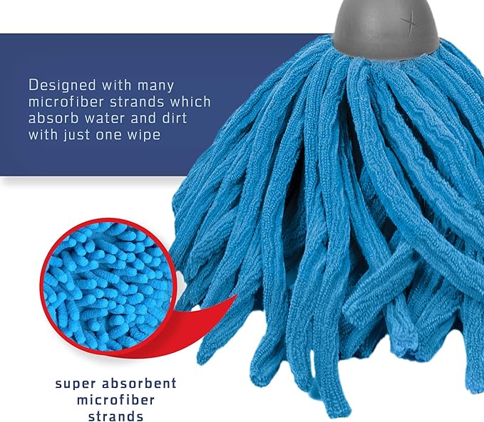 Premium Microfiber Wet Mop for Hardwood Laminate Tile Flooring with Stainless Steel Handle Extendable up to 56 Inches