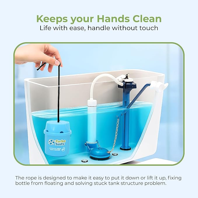 Ultra-Long Lasting Toilet Bowl Cleaners – 6 Pack Automatic Toilet Tank Cleaning Bottles Tablets Long-Lasting Stain &amp Odor Control Septic-Safe Blue Water Fresh Scent