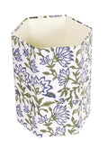 Handmade Cotton Paper Waste Basket Stylish Trash Can for Home or Office (1 Blue Green Branch)