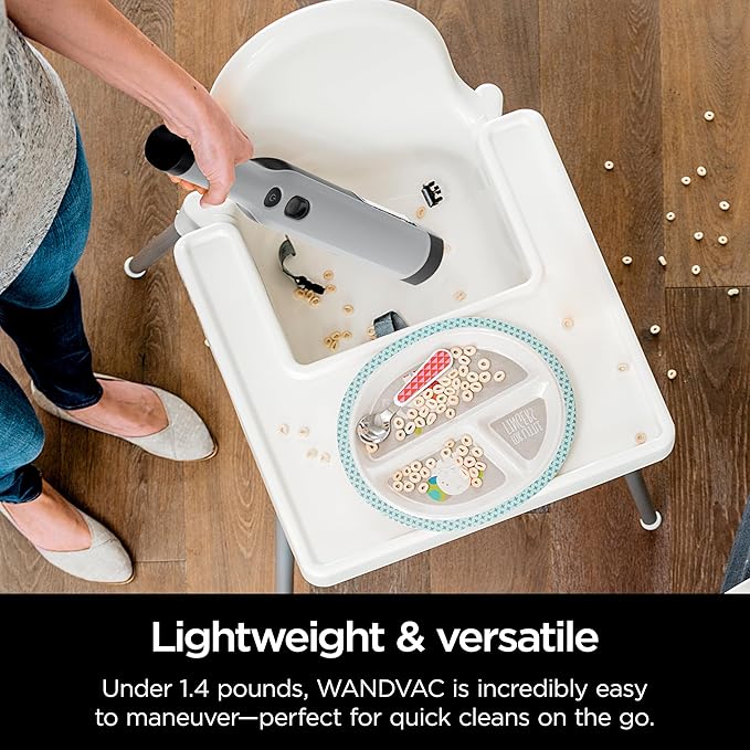 Shark WANDVAC Cordless Hand Vac Lightweight Versatile and Portable at 1.4 lbs. Powerful Suction Charging Dock One-Touch Empty NEW Furfins Tool &amp Crevice Tool for Pet &amp Home Gray WV201W