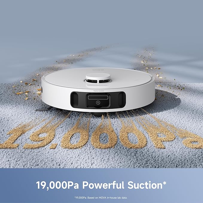 Mova E40 Ultra Robot Vacuum and Mop 19000Pa Suction Extenable &amp Liftable Mop All-in-One Station Auto-Empty Auto Washing &amp Hot Air Drying 360°Obstacle Avoidance App &amp Voice Control