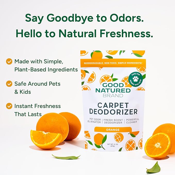 Good Natured Brand | Carpet Deodorizer 31 oz Orange &amp All-Purpose Cleaner Concentrate 8 oz Orange