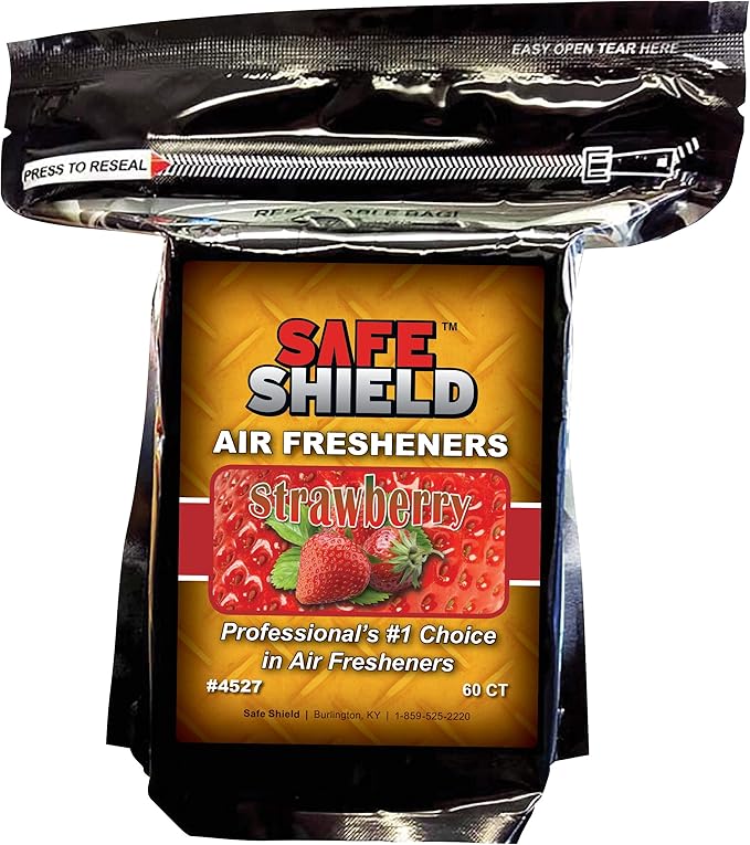 Strawberry Scented Air Freshener Pads - Long-Lasting Fragrance Pads for Car Interiors - 1-1/2 × 3 Compact Size - Sweet and Juicy Aroma for Eliminating Stale Odors - Pack of 240