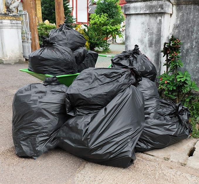 Veska 95-96 Gallon Trash Bags Heavy Duty (ValuePack 25 Bags w/Ties) 100 Gallon Extra Large Trash Bags 90 Gallon 95 Gallon 96 Gallon Heavy Duty Big Garbage Bags