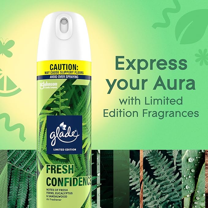 Glade Air Freshener Room Spray Fresh Confidence 8.3 oz 6 Count
