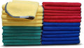 EvaClean Premium Microfiber Cleaning Cloth 16x16 - Reusable Washable Non-Scratch Microfiber Towels for Cleaning Dusting Polishing High Absorbency &amp Durability 4 Colors 24-Pack