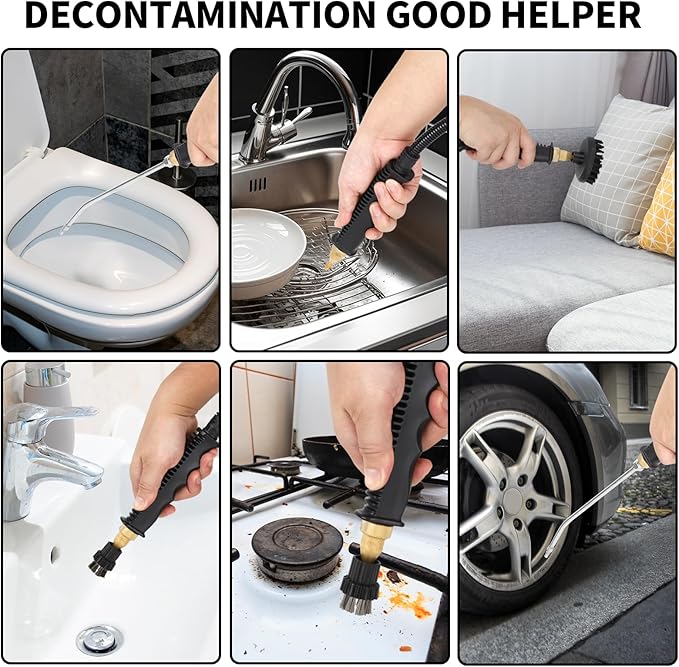 Steam Cleaner for Home Steamer for Cleaning 6-Level 10s Heat-Up &amp 1.5L Tank Handheld Steam Cleaner for Car Detailing Home Tile Grout Furniture